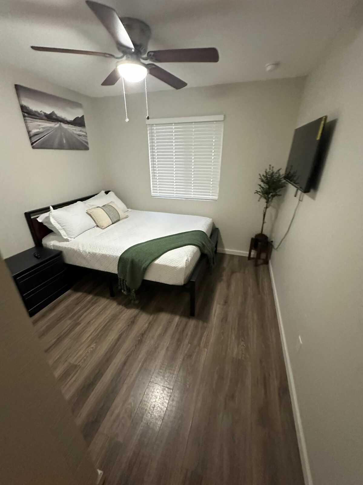 Bedroom one — queen bed